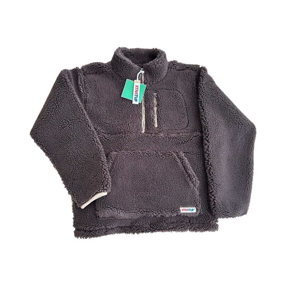 XTRATUF Berber Fleece 1/4 Zip Pullover Mens L Rugged Heritage Mountainwear Cabin